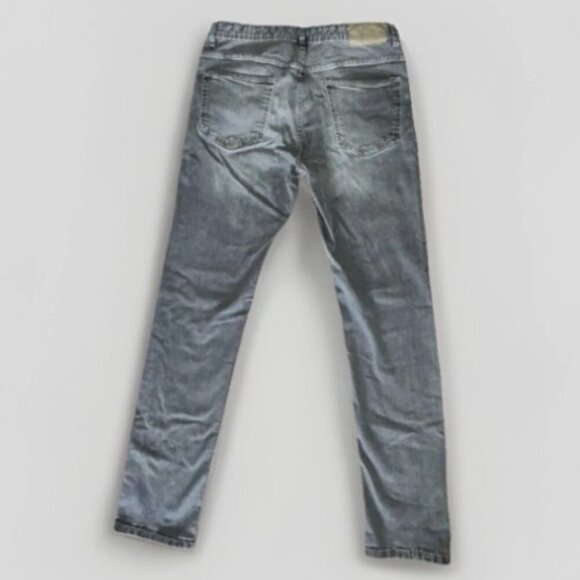 Denim Co. Men’s Gray Button Fly Straight Leg Slim Fit Jeans Size 32/34 - Picture 2 of 9